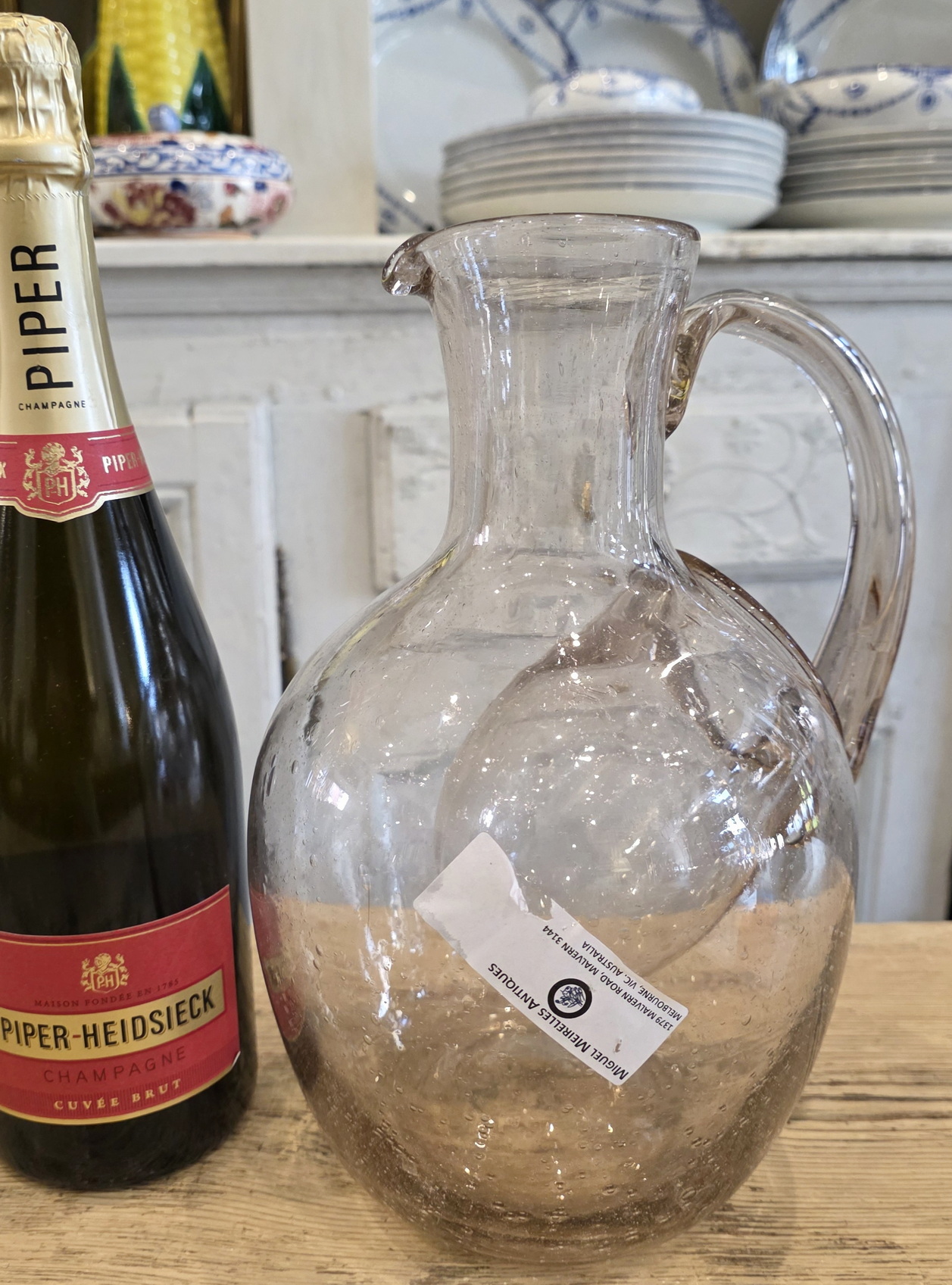 A French Blown Glass Jug 